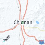 Peta lokasi: Ch'onan, Korea Selatan