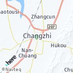 Peta wilayah Changzhi, Cina