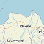 Peta lokasi: Tirtayasa, Indonesia untuk keperluan jadwal sholat