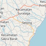 Peta lokasi: Selong, Indonesia untuk keperluan jadwal sholat