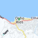 Peta lokasi: Ocho Rios, Jamaika