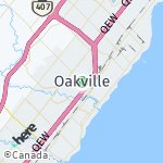 Peta wilayah Oakville, Kanada