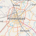 Peta lokasi: Ahmedabad, India untuk keperluan jadwal sholat