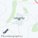 Peta wilayah Lesynky, Ukraina