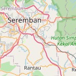 Peta lokasi: Taman Seremban Jaya, Malaysia untuk keperluan jadwal sholat