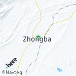 Peta wilayah Zhongba, Cina