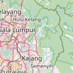 Peta lokasi: Hulu Langat, Malaysia untuk keperluan jadwal sholat