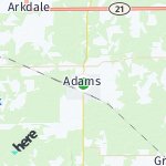 Peta lokasi: Adams, Amerika Serikat