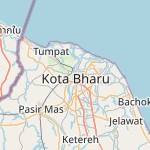 Peta lokasi: Kota Bharu, Malaysia untuk keperluan jadwal sholat