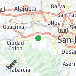 Peta lokasi: Santa Ana, Kosta Rika
