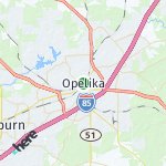Peta lokasi: Opelika, Amerika Serikat