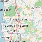 Peta lokasi: Sungai Petani, Malaysia untuk keperluan jadwal sholat