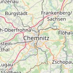 Peta lokasi: Chemnitz, Jerman untuk keperluan jadwal sholat