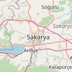 Peta lokasi: Sakarya, Turki untuk keperluan jadwal sholat