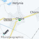 Peta wilayah Chepa, Ukraina