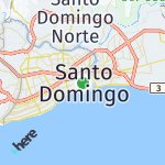 Peta lokasi: Santo Domingo, Republik Dominika