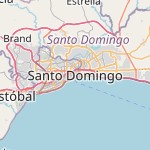 Peta lokasi: Santo Domingo, Republik Dominika