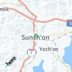 Peta lokasi: Sunch'on, Korea Selatan
