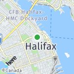 Peta wilayah Downtown Halifax, Kanada