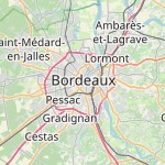 Peta lokasi: Bordeaux, Prancis untuk keperluan jadwal sholat