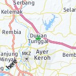 Peta lokasi: Durian Tunggal, Malaysia