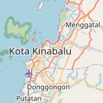 Peta lokasi: Kota Kinabalu, Malaysia untuk keperluan jadwal sholat