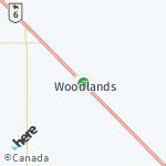 Peta wilayah Woodlands, Kanada