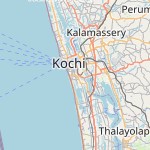 Peta lokasi: Kochi, India untuk keperluan jadwal sholat