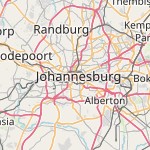 Peta lokasi: Johannesburg, Afrika Selatan untuk keperluan jadwal sholat