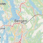 Peta lokasi: Bergen, Norwegia untuk keperluan jadwal sholat