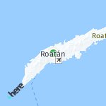 Peta lokasi: Roatán, Honduras