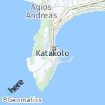 Peta wilayah Katakolo, Yunani