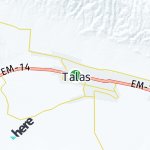Peta lokasi: Talas, Kirgistan