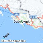 Peta lokasi: Dubrovnik, Kroasia