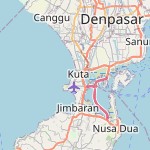 Peta lokasi: Kuta, Indonesia untuk keperluan jadwal sholat