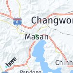 Peta lokasi: Masan, Korea Selatan