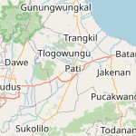 Peta lokasi: Pati, Indonesia untuk keperluan jadwal sholat