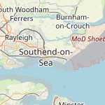 Peta lokasi: Southend-on-Sea, Inggris Raya untuk keperluan jadwal sholat