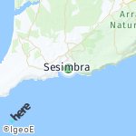Peta lokasi: Sesimbra, Portugal