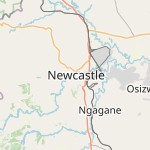 Peta lokasi: Newcastle, Afrika Selatan untuk keperluan jadwal sholat