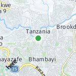 Peta lokasi: Zimbabwe, Afrika Selatan