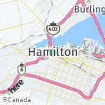 Peta wilayah Hamilton, Kanada