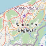 Peta lokasi: Kampung Menglait, Brunei Darussalam untuk keperluan jadwal sholat
