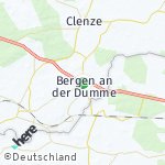 Peta lokasi: Bergen an der Dumme, Jerman