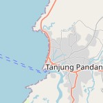 Peta lokasi: Tanjung Pendam, Indonesia untuk keperluan jadwal sholat