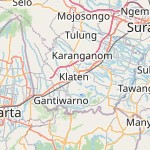 Peta lokasi: Klaten, Indonesia untuk keperluan jadwal sholat