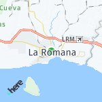 Peta lokasi: La Romana, Republik Dominika