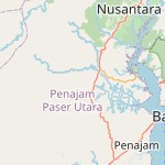 Peta lokasi: Penajam Paser Utara, Indonesia untuk keperluan jadwal sholat