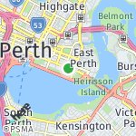 Peta lokasi: East Perth, Australia