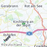 Peta lokasi: Kirchberg an der Jagst, Jerman